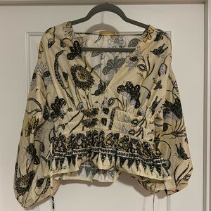 Ulla Johnson Shira V-Neck Floral Printed Blouse